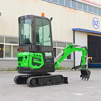 Prix d'une mini-excavatrice de 1,8 tonne avec moteur Kubota Euro 5, homologuée EPA, 1800 kg, pour fermes et jardins, livraison gratuite, machine neuve