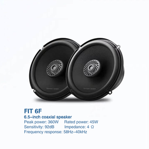 Altavoces para Auto FIT-6F de 6.5 Pulgadas, 2 Vías, 4 Ohmios, con Tweeter, 12V, 1 Año de Garantía, Negros, para Reequipamiento/Actualización - Product Image 2
