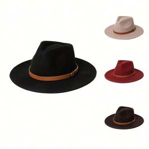 Colección Otoño Invierno 2022: Sombreros Fedora de Lana Personalizados, Coloridos, de Ala Ancha, para Adultos, Lisos, para Fiestas - Product Image 1