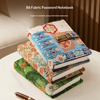 Nuevo Cuaderno Escolar con Diseño Floral y Candado de Contraseña, Personalizable, en Caja de Regalo B6