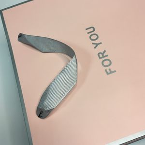 Bolsa de Papel Blanca Impresa Personalizada, Ecológica, Pequeña, <span class=keywords><strong>Mini</strong></span> Bolsa de Regalo Rosa, Empaque con Asa de Listón y su Propio Logotipo - Product Image 3