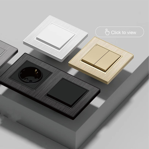 Moderno interruttore luce doppio gruppo interruttore con presa di corrente di presa presa presa presa a parete tipo <span class=keywords><strong>C</strong></span> Tomada USB Prise elettrique murale 145mm - Product Image 1