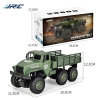 Ventes JJRC Q68 RC Transporter Camion Jouet 1/18 Échelle Télécommande 2.4GHz Six roues Télécommande Hors Route Modèle Camion Militaire