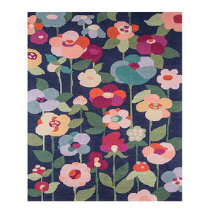 พรมขนสัตว์สำหรับพื้นในบ้านพรมขนสัตว์ห่วงดอกไม้สีขนาด8*10สไตล์โมเดิร์นปรับแต่งได้100% - Product Image 1