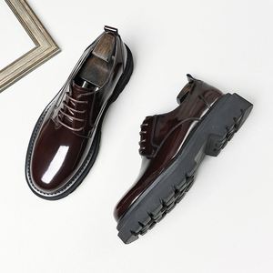 Nouvelles Chaussures Habillées Modernes en Cuir Véritable Façonnées à la Main, Imperméables et à Lacets pour Hommes – Idéales pour les Fêtes Formelles d'Automne, les Mariages et les Affaires - Product Image 6