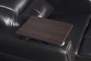 Meubles de théâtre 4 sièges en cuir noir classique confortable inclinable électrique maison sous-sol sièges de cinéma canapé fauteuil inclinable - Product Image 5