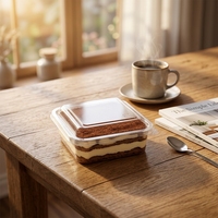 Boîtes en plastique transparentes jetables, écologiques, de qualité alimentaire, recyclables, pour biscuits, gâteaux, pain, salades, sandwichs, pâtisserie