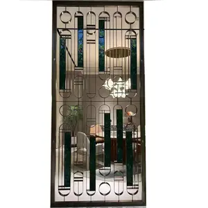 Reusable living room decoration screen wall partition metal panel privacy fence laser screen metal screen room partition divider