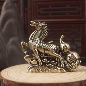 Adorno de caballo de latón, figura de la fortuna, decoración de mesa, regalo de inauguración de casa, 1 unidad - Product Image 2