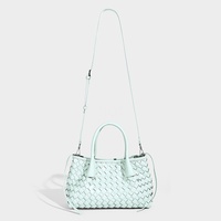 Sac fourre-tout mini tendance en cuir PU tressé de haute qualité pour femme, avec portefeuille, collection 2026 – Vente en gros