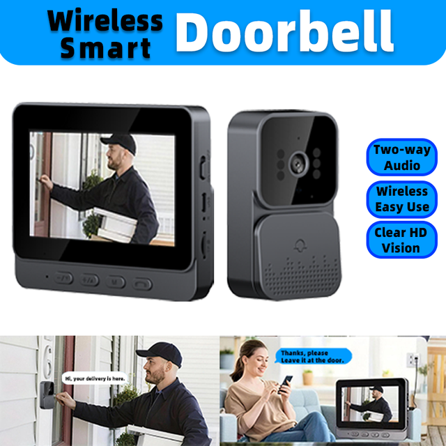Custom Smart Home Video Doorbell with Wireless Visual Camera Audio Video Intercom Door Alarm & Monitoring Model M10
