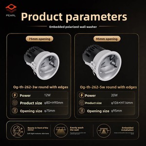 Miroir de maquillage mural anti-reflet polarisé intégré avec éclairage beauté, projecteur Ra95 CRI IP65 4000K, éclairage intelligent - Product Image 2