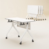KENO 4.5 Pieds Bureau Mobile Modulaire Mdf Formation Épissage Table et Chaises Gigognes Quatre Personnes par Designer Furniture