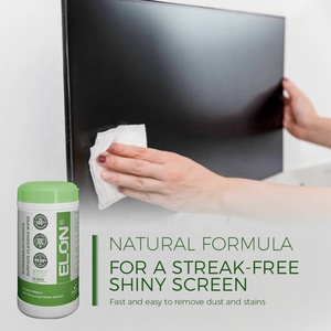 다기능 천연 전자 휴대폰 화면 표면 청소 닦아 <span class=keywords><strong>LCD</strong></span> 화면 천으로 물티슈 50 - Product Image 4