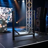 Support d'éclairage en aluminium pour scène, type totem, avec plaque de base, pour DJ et événements