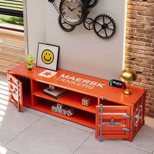 <span class=keywords><strong>Meuble</strong></span> <span class=keywords><strong>TV</strong></span> mobile de style <span class=keywords><strong>industriel</strong></span> avec étagères métalliques pour salon, table basse, <span class=keywords><strong>meuble</strong></span> <span class=keywords><strong>TV</strong></span> décoratif en fer pour mur d'arrière-plan, <span class=keywords><strong>meuble</strong></span> <span class=keywords><strong>TV</strong></span> bas - Product Image 1