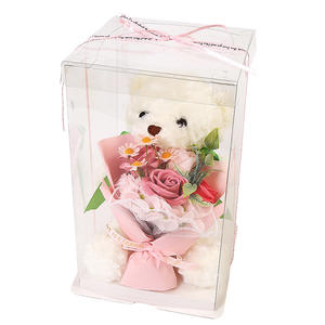 Nouvelle Saint Valentin Acrylique Bobo Ball/Ballon Cadeau <span class=keywords><strong>Bouquet</strong></span> Transparent de Vrai Savon Rose Frais pour la Fête des Mères Noël - Product Image 4