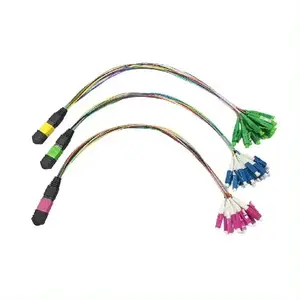 Low loss 12 cores MPO/MTP breakout cable MPO Cable optical fiber Mini Micro Fibre Optic Cables