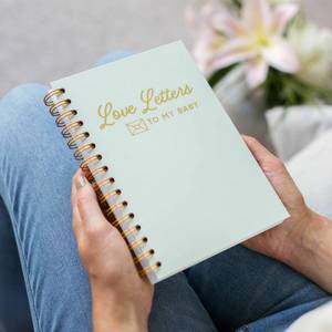 Cuaderno Espiral Personalizado con Láminas Doradas, Diario de <span class=keywords><strong>Embarazo</strong></span>, Cartas de Amor para <span class=keywords><strong>Mi</strong></span> Bebé, <span class=keywords><strong>Libro</strong></span> de Recuerdos para Futuras Mamás - Product Image 1
