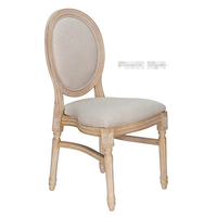 Chaises de salle à manger empilables en bois massif de style Louis XVI, vintage français, pour événements et mariages, à vendre