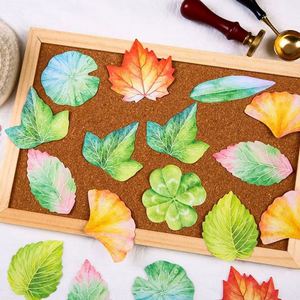 Creative Simulation Leaf Sticky Notes Fresh Message Memo Pads with Back-to-School Essentials Student Stationery <b>Small</b> Gifts - Product Image 1