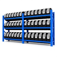 Étagère de stockage de pneus en acier, étagère de rangement multi-niveaux pour entrepôt, étagère robuste détachable pour garage, atelier de réparation