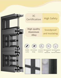 <span class=keywords><strong>Ventanas</strong></span> Francesas Abatibles con Aislamiento Térmico y Doble Vidrio, Resistentes a Huracanes, Impermeables, con Mosquitera, de la Marca PDP California - Product Image 2