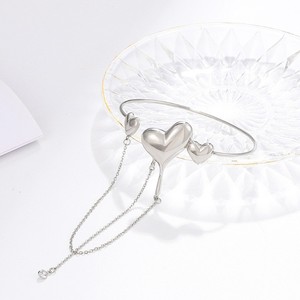 Bracciali da <span class=keywords><strong>braccio</strong></span> a farfalla con fiore e cuore, con nappe, aperti, per donna, accessori per il corpo di tendenza - Product Image 4