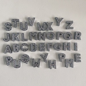 Bling Alphabet A - Z Plein Strass Glisser Lettres Gem Charmes Pour Ras Du Cou Colliers Bracelet Porte-clés - Product Image 4