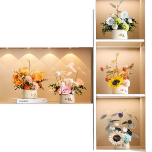 Plantes artificielles <span class=keywords><strong>en</strong></span> <span class=keywords><strong>pot</strong></span> avec fleurs, roses, pivoines et marguerites réalistes <span class=keywords><strong>en</strong></span> soie, plantes artificielles <span class=keywords><strong>en</strong></span> <span class=keywords><strong>pot</strong></span> pour la décoration de la maison, du bureau, de la table ou du bureau. - Product Image 5