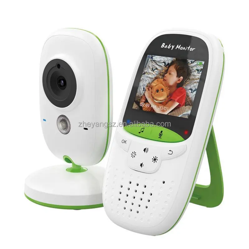 Nirkabel 2.4GHz Audio Penglihatan Malam 2.0 Inci Musik 640X480 Alarm Monitor Video Bayi Monitor Bayi Pintar