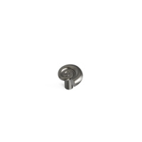 ISILINE Bouton de meuble en laiton massif nickel noir satiné, poignée de tiroir spirale à trou unique pour quincaillerie de meubles