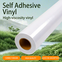 Rollo de Vinilo de PVC Brillante, Autoadhesivo, Duradero, Resistente al Agua y Ecológico para Tinta Solvente/UV, para Gráficos de Vehículos, Carteleras y Uso en Interiores