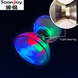 <span class=keywords><strong>Diabolo</strong></span> transparent haute vitesse <span class=keywords><strong>avec</strong></span> roulements triples et lumières LED, équipement de jonglage professionnel éclairé pour les artistes - Product Image 4