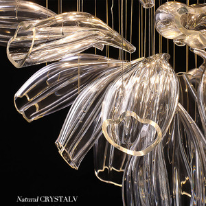 โคมไฟระย้าดีไซน์สไตล์อิตาลี สำหรับห้องนั่งเล่นและห้องรับประทานอาหารสุดหรู โคมไฟห้อยเพดานดีไซน์สร้างสรรค์ไม่ซ้ำใคร เหมาะสำหรับโรงแรมและโชว์รูม - Product Image 5