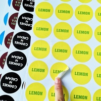 Multiples styles d'impression de logo en forme de cercle autocollants en vinyle découpés étiquettes d'emballage feuille d'autocollants adhésifs imperméables à l'eau Kiss Cut
