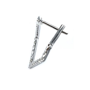 Boucles d'oreilles clous de luxe en or blanc 18 carats avec diamants véritables de forme carrée, livraison rapide, haute qualité, pour mariage et anniversaire, cadeau idéal - Product Image 2
