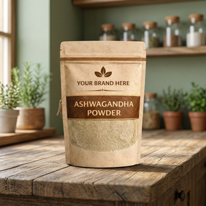 Votre Marque Ici : Poudre d'Ashwagandha, Complément Herbal Naturel pour le Soutien Immunitaire, Granulés Fins, Adulte - Product Image 1