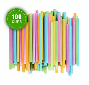 <span class=keywords><strong>Paille</strong></span> en papier plastique réutilisable biodégradable, solide et épais, emballage individuel, extrémité pointue, papier jetable, pailles Boba - Product Image 1