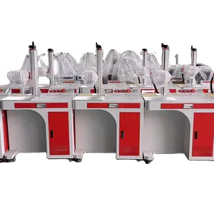 Jinglaser Red Cabinet 20W-100W Fiber Laser Marking Machine Efficient Metal Marking Tool