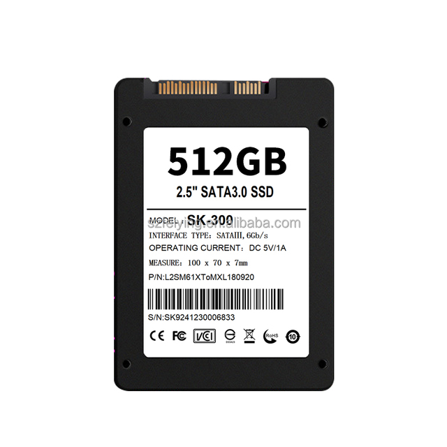 Brand-New 2.5-Inch Sata 3.0 Interface SSD 501-600MB/S Read 401-500MB/S Write Various Capacities 512GB Factory Direct Supply for