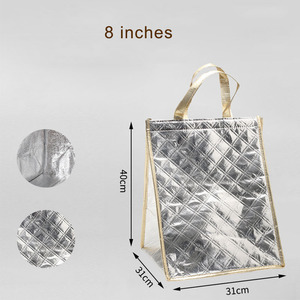 Borsa Termica Portatile Semplice per Torte, Borsa Termica Usa e Getta, Borsa Frigo Pieghevole Piatta con Manico - Product Image 6