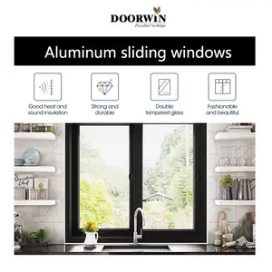 Finestre in vetro con telaio in alluminio con prezzo economico Doorwin ultima finestra scorrevole in alluminio dal Design semplice