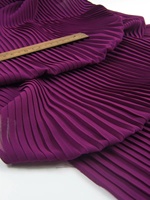 Kain Pleated Chiffon Mutiara 1CM/0.5CM 100% Polyester 75D High Twist untuk Gaun