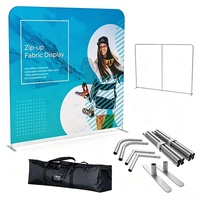 Support mural portable pour toile de fond photographique en tissu tendu, léger et durable, avec logo personnalisé, à montage rapide, pour couverture de type oreiller