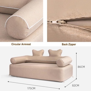 โซฟาเป่าลม PVC ขนาด 175*82*86 ซม. สำหรับสองคน สีกากี เหมาะสำหรับตั้งแคมป์ เดินป่า ท่องเที่ยว ชายหาด พักผ่อนที่บ้าน - Product Image 2