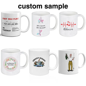 Tazas personalizadas con logo a color, productos de sublimación más vendidos, tazas de cerámica con revestimiento de transferencia térmica para sublimación. - Product Image 3