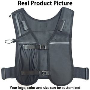 سترة جري خفيفة الوزن من النيوبرين مع حامل هاتف قابل للتعديل وإضاءة LED عاكسة للضوء، يمكن تخصيص الشعار بكميات قليلة - Product Image 3