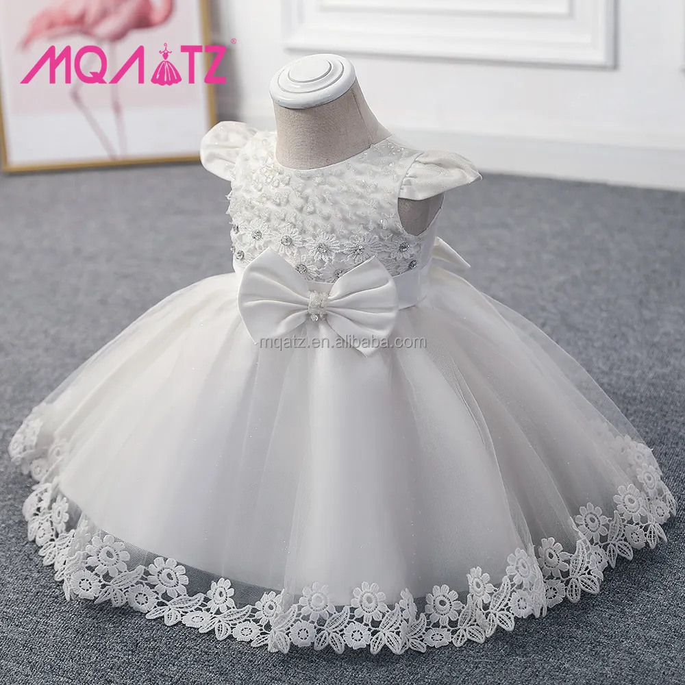MQATZ aplike yeni moda tasarım çocuk düğün parti çocuk yaz elbiseler Pageant çiçek kız elbise