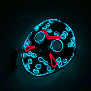 Phim chủ đề Freddie <span class=keywords><strong>VS</strong></span> <span class=keywords><strong>Jason</strong></span> Phát Sáng Led mặt nạ ánh sáng lên mặt nạ khúc côn cầu cho Halloween cosplay Nguồn cung cấp Neon lễ hội mặt nạ đạo cụ - Product Image 3
